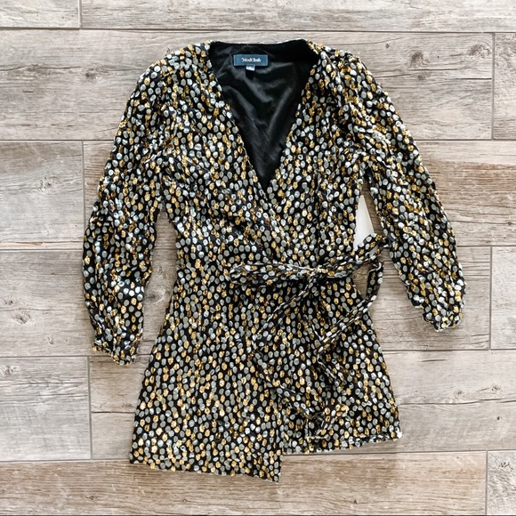 Sparkly mini wrap dress- NYE, holidays - Picture 4 of 13